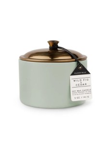 Керамична соева свещ Падивакс, Hygge - градински чай - Дива смокиня и кедър